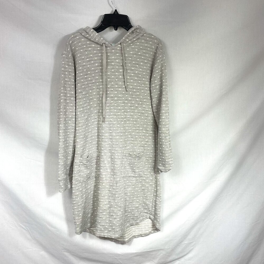 live love lead by The Limited Women's Gray and White Polka Dot Tunic Size XS